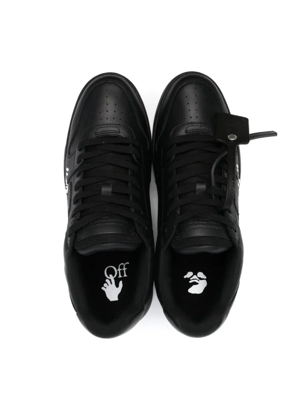 OFF-WHITE OUT OF OFFICE “OOO” CALF LEATHER BLACK “FOR WALKING” - imagine 3