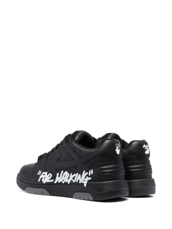 OFF-WHITE OUT OF OFFICE “OOO” CALF LEATHER BLACK “FOR WALKING” - imagine 4