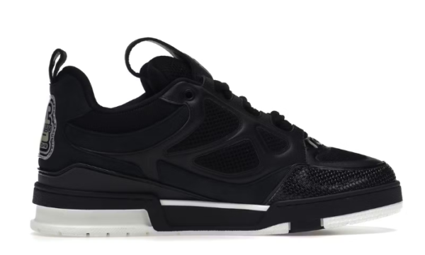 Skate Sneaker Black White - imagine 3