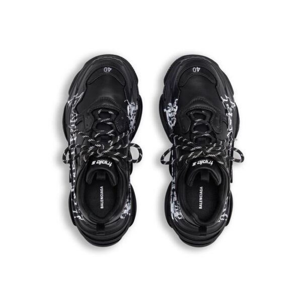 Sneaker Triple S Diy Metal in Nero/bianco - imagine 4