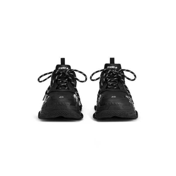 Sneaker Triple S Diy Metal in Nero/bianco - imagine 7