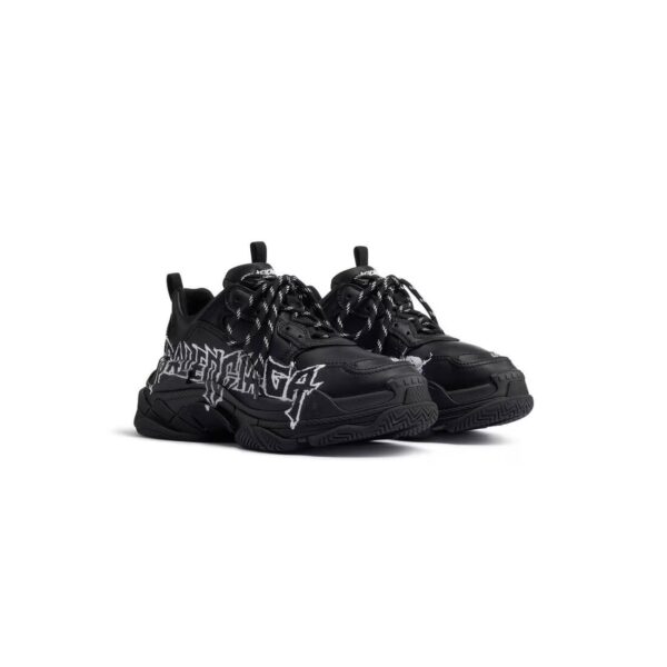 Sneaker Triple S Diy Metal in Nero/bianco - imagine 2