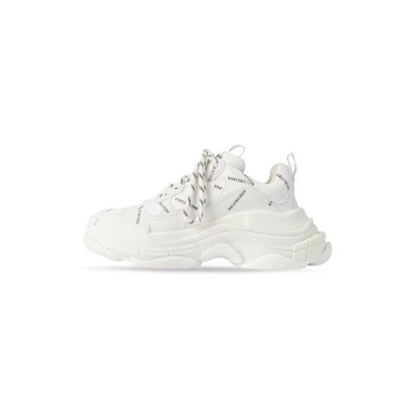 Sneakers Triple S Allover Logo in Bianco - imagine 3