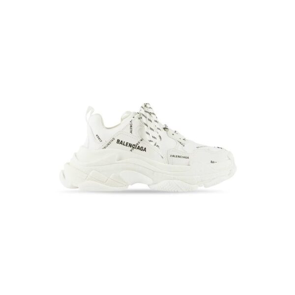 Sneakers Triple S Allover Logo in Bianco