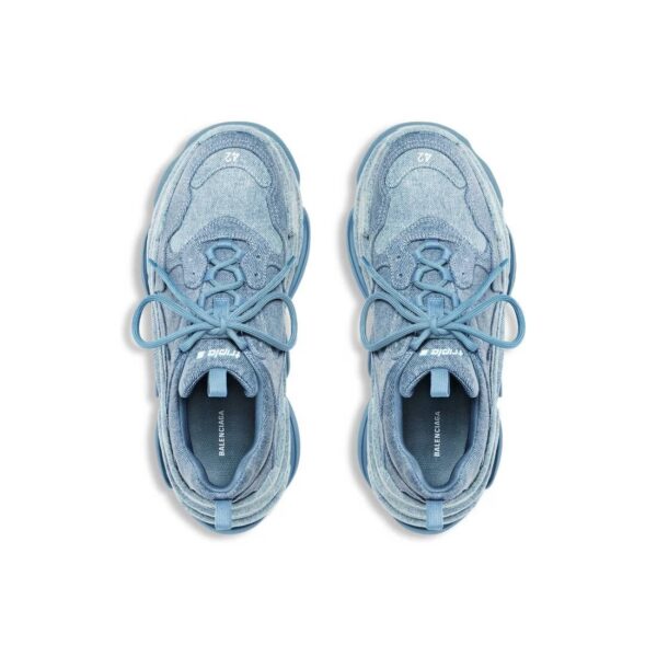 Sneaker Triple S Denim in Blu - imagine 5