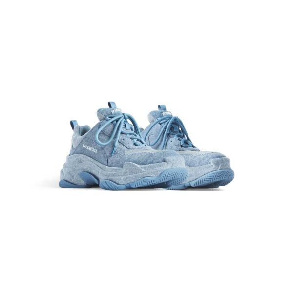 Sneaker Triple S Denim in Blu - imagine 3